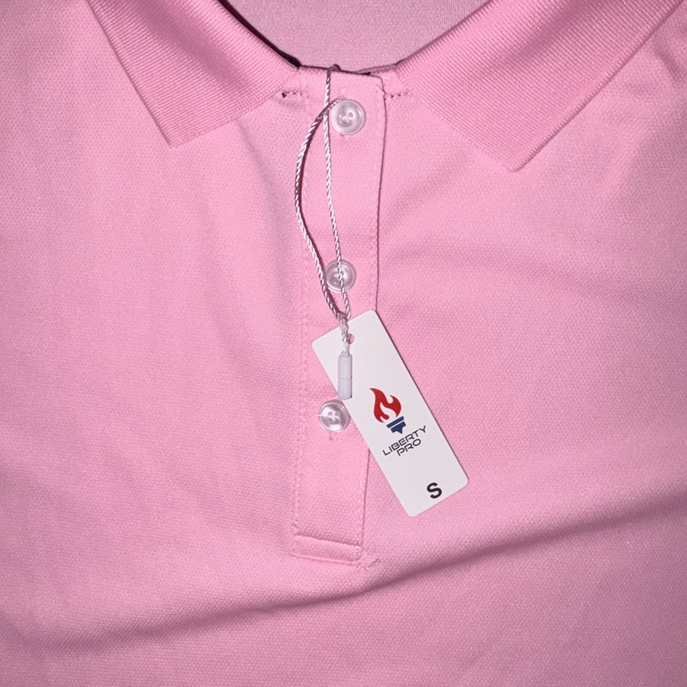 Liberty Pink Short Sleeve Polo Tee